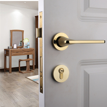 Light luxury simple Nordic white bedroom door lock European indoor mute door lock Solid wood door lock American door lock