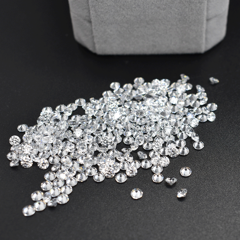补钻配钻diy饰品碎钻圆形透明色戒指项链手表饰品镶嵌白色锆石5a_7折