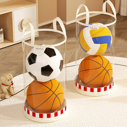 Basketball storage rack household ball toy storage bucket artifact indoor children's sports equipment display rack