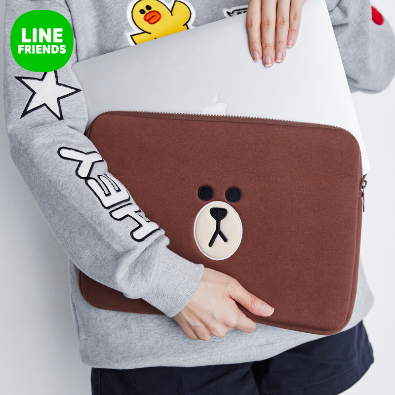 LINE FRIENDS 布朗熊便携13寸电脑包 可爱卡通笔记本包产品展示图4