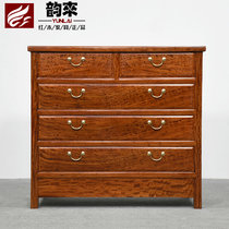 Myanmar pear plain face tiger skin pattern chest of drawers Mahogany locker storage cabinet Dining side cabinet Locker Large fruit rosewood