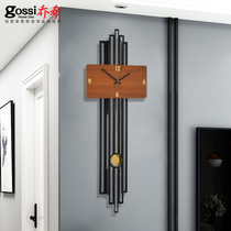 Wall clock Light luxury modern simple watch household living room fashion clock Wall hanging creative hanging watch personality quartz clock