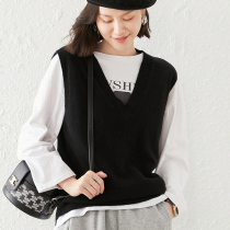 Top vest knitted vest female spring and autumn 2021 new personality fashion fashionable foreign style European station outside the tide