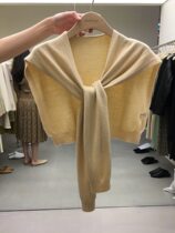 Wool shawl womens outer fashion high-end spring knitted foreign-style shawls Joker sleeveless shoulder guard neck thin