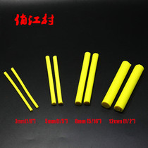 Hot Sales Fly Fishing Floating Fur Hook Foam Cylinder Parachute Pillar 3mm 5mm 8mm 12mm Yellow