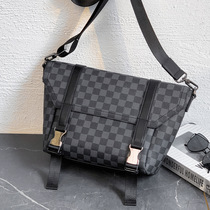 Hong Kong Bull Leather Bag New Tidal Card Bag Casual Genuine Leather Cross Section single shoulder bag inclined cross bunk bungalow mens bag