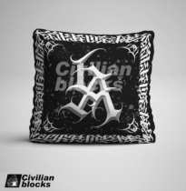 LA flower body word old school Chicano flower body word gangster hip hop rap hard core print pillow