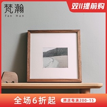 Van Han solid wood Nine Palace grid photo frame hanging wall living room Large size creative combination free hole a3a4 photo wall