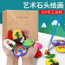 Painting Stone Painting Handmade DIY Material Bag Creative Cartoon Painting Painting Hand Painting Pebbles Pebbles Pebbles