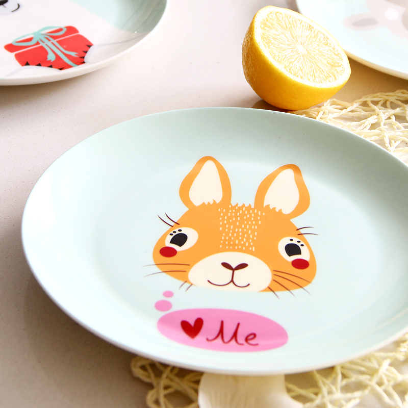 Ipads China cartoon dish ceramic plate of children offer creative beefsteak snack plate cartoon China plate