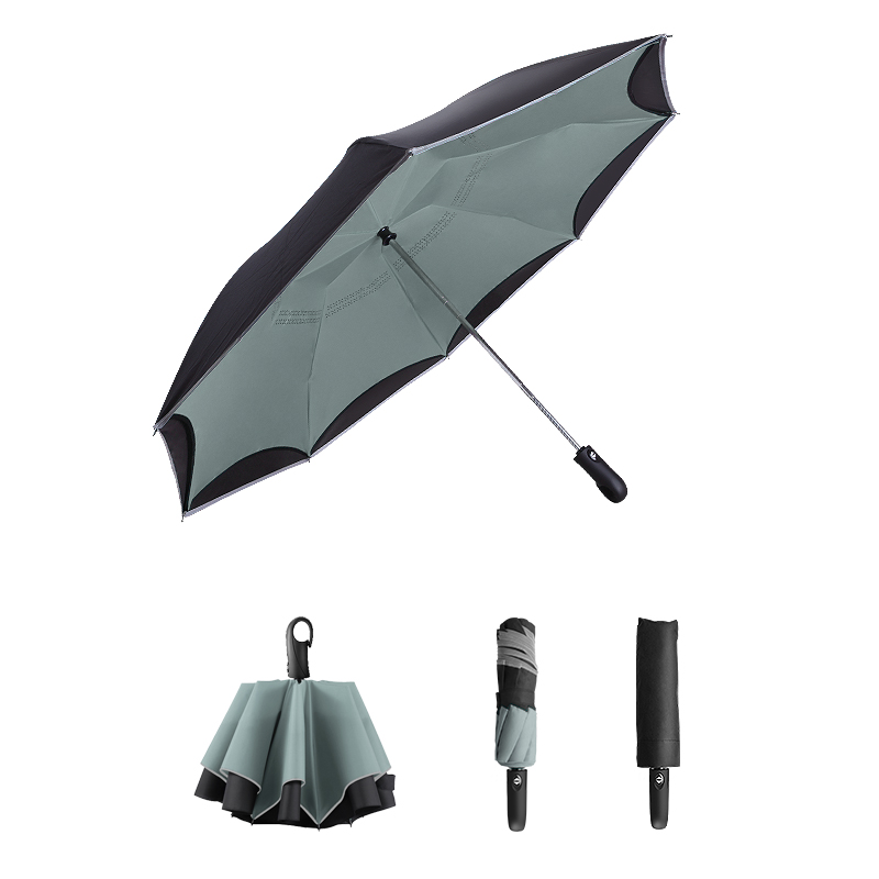 晴雨两用雨伞反向伞s长柄全自动双层三折叠男女超大汽车用2人定制