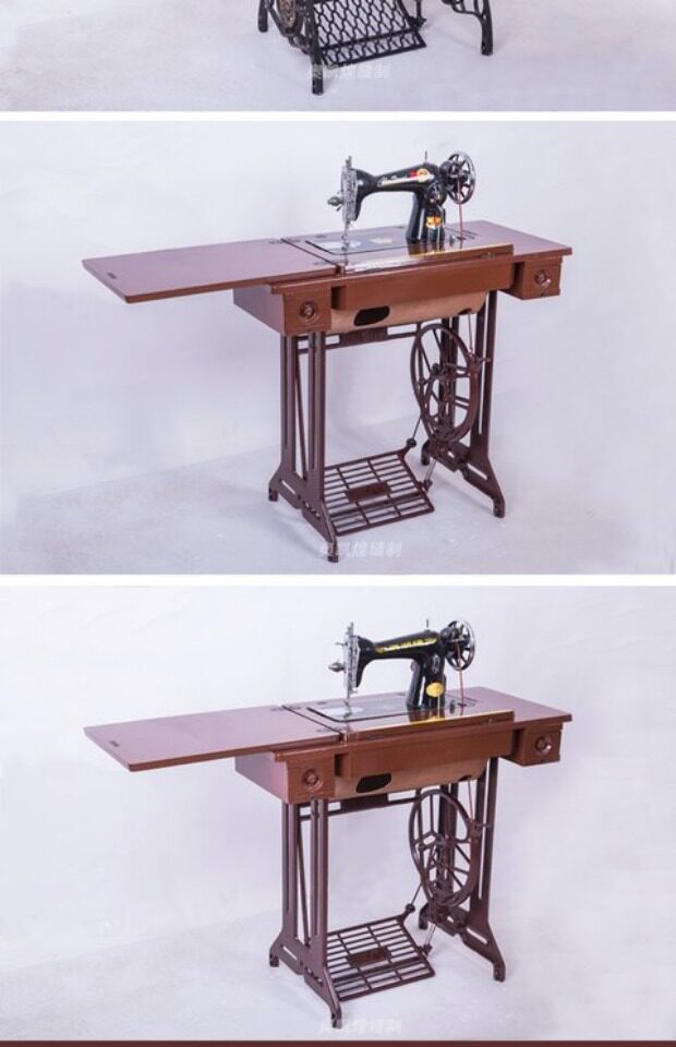 授权正品复古西湖牌老式缝纫机家用蜜蜂迷你电动脚踏台式吃厚飞人