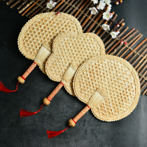 Pure handmade pure natural wheat straw woven fan retro nostalgic hand cranked big Fan hand fan hand fan to send old man with children