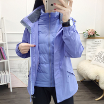 Stormtrooper jacket down liner womens tide brand two-piece winter three-in-one detachable Korean bf Harajuku mountaineering suit