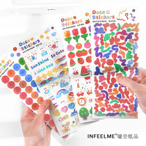 Laser PET sparkling sequin sticker so cute series of hand tent diy album material applier with single entry