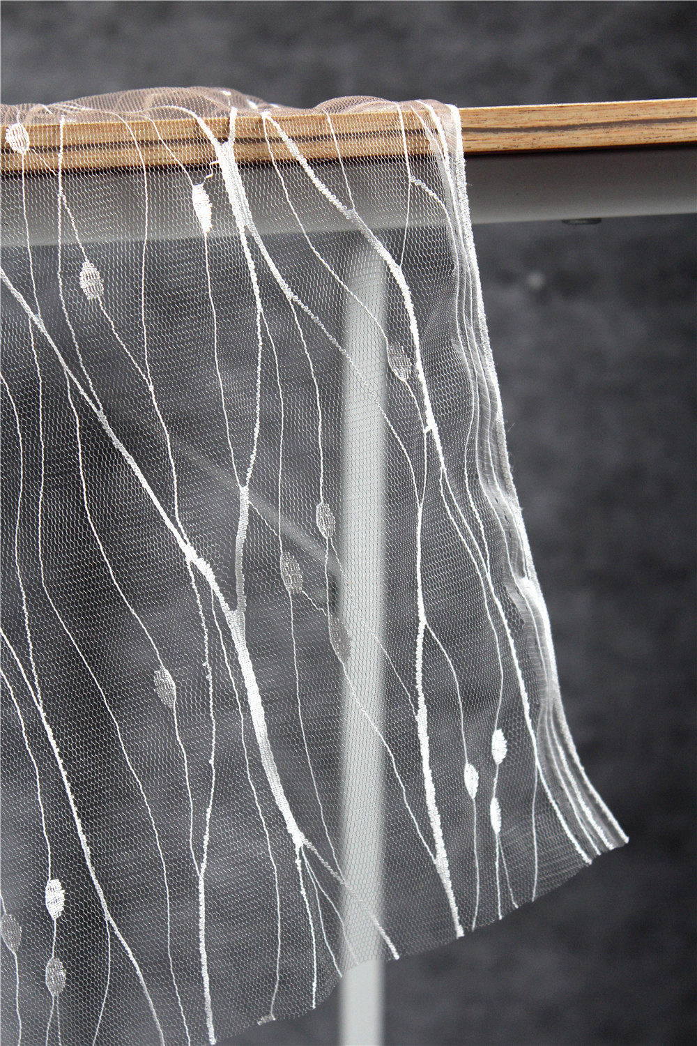 树杈蔓延创意弹力布料透视 透视网纱礼服diy连衣裙蕾丝设计师面料