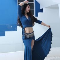 Belly dance costume womens practice suit 2020 new suit Oriental dance suit sexy fishtail skirt beginner long dress