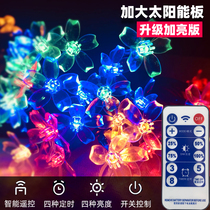 Solar Cherry Blossom Light Atmosphere Creativity Hanging Lights Small Colorful Lights Flashing Lights String Lights Christmas Day Trees Decorative Lights Outdoor