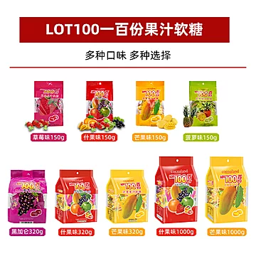 马来西亚LOT100分一百份果汁软糖进口糖果[5元优惠券]-寻折猪