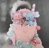 Baking Cake Decoration Loving Birthday Acrylic ecstasy Mouse Heart of a Mouse Cake Pendulum