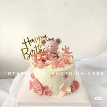 Birthday Cake Decoration Accessories Year Old Full Moon 100 Day Cute Mouse Baby Paparazzi Resin Pendulum Doll