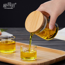Green Changming Glass Express Guest Cup One Pot Two Cup Portable Simple Tea Cup Outdoor Travel Kung Fu Tea Set
