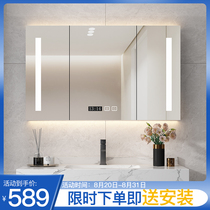 Smart bathroom mirror cabinet Separate wall-mounted bathroom vanity mirror with light Bathroom mirror with shelf storage