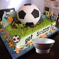 Net red two football basketball planet chiffon cake mold baking tool semi-circular two bracket set