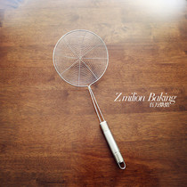 304 Thickened Stainless Steel Colander Hot Pot Large Fence Household Small Leakage Mesh Oil Spoon Filter Screen Kitchen