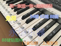 54 keys 61 keys electronic keyboard sticker note marker 88 key electric piano keyboard sticker piano key bit sticker