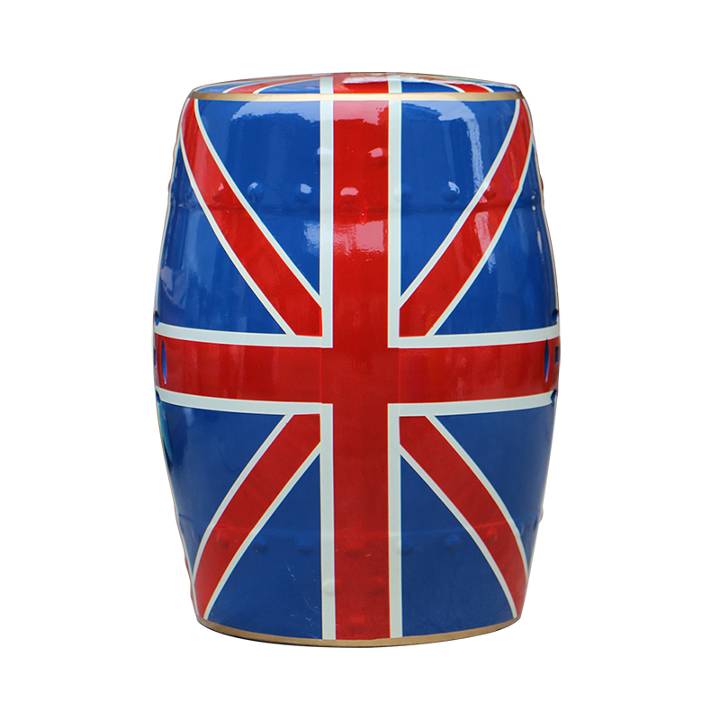 American style hand - made ceramic drum who British union jack wind household adornment what sitting room sofa edge furnishing articles