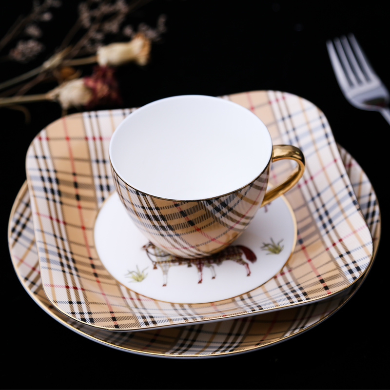 SAN road fort European suit household food plate glass ceramic tableware steak three - piece suit one person eating utensils