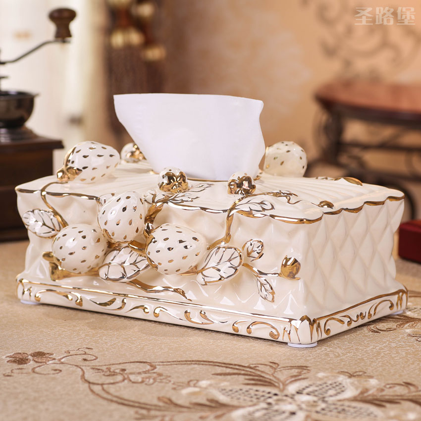 SAN road fort European ceramic tissue box home sitting room tea table cartons decorative furnishing articles creative wedding gift