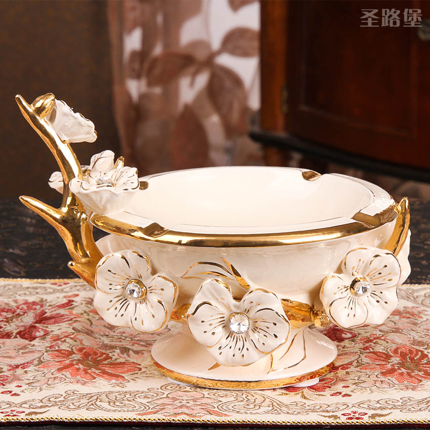 European large ceramic ash furnishing articles set auger sitting room tea table creative furnishing articles of handicraft ornament