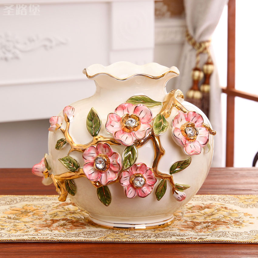 Fort SAN road of the new European vase decoration flower arranging flower implement large ceramic vase furnishing articles household act the role ofing is tasted package mail sitting room