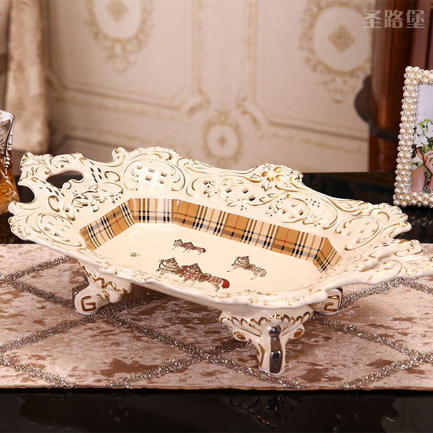 St way fort European creative ceramic bowl large household decorates sitting room fruit bowl move furnishing articles ceramic bowl