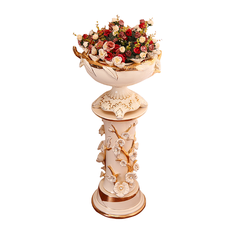 European furnishing articles vase household ceramic wine sitting room of large large Roman column flowerpot vase creative porcelain