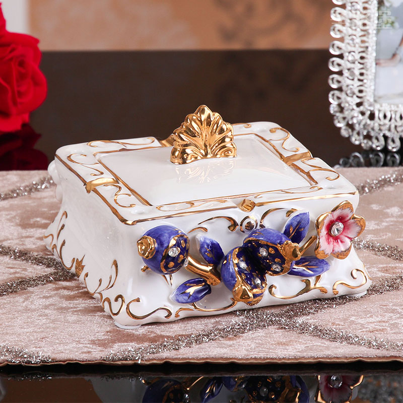 Ou compote three - piece large home sitting room tea table furnishing articles suit creative wedding present ceramic fruit bowl