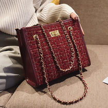 Hong Kong tide brand popular net red simple large bag female 2022 new fashion chain large-capacity shoulder handbag