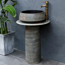 Column washbasin plum wash basin ceramic home toilet balcony floor-to-ceiling vertical column basin Outdoor