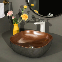 Nordic style square table upper basin ceramic washbasin American basin toilet art wash basin household wash basin