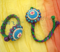 National handmade flower cloth large plate buckle rose bracelet cotton and linen bracelet