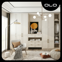 (My music wardrobe customization ) The whole house customizes a light and extravagant open wardrobe room to the top bedroom