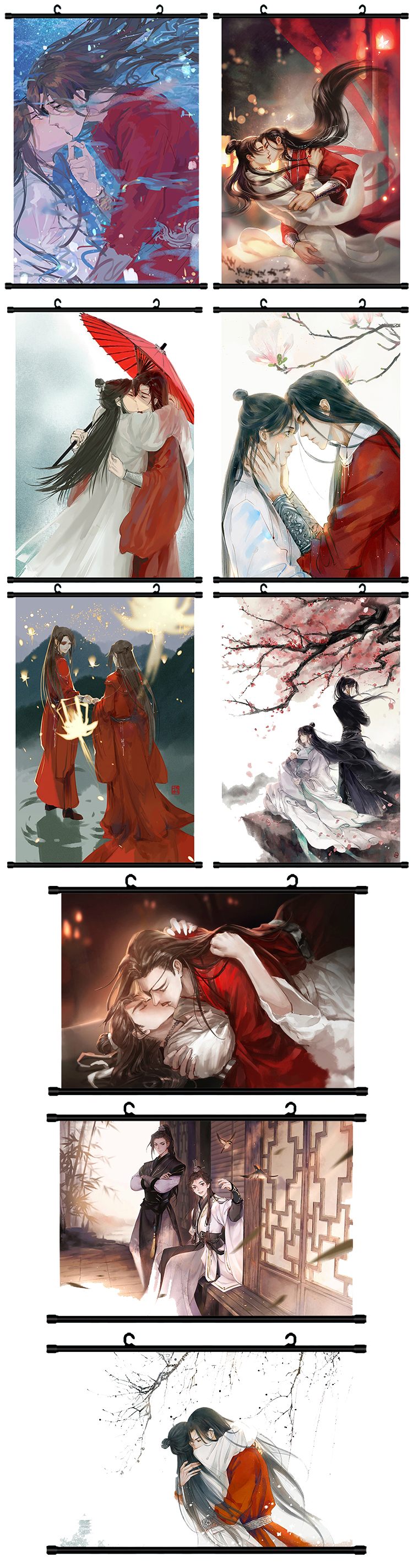 天官赐福动漫周边花城谢怜花怜墨香铜臭挂画海报壁纸卷轴定制礼物