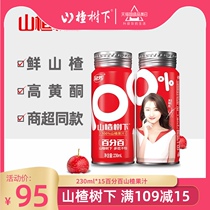 (Guan Xiaotong)Guanfang 100% hawthorn juice drink under the Hawthorn tree 230ml*15 bottles No additive