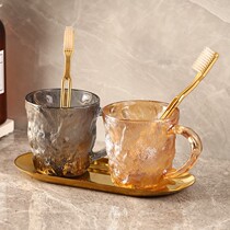 Creative light extravaganza 2022 new ice dew cup high face toothbrushing cup ins couple pair of gargling cup family suit