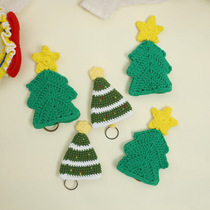 Christmas theme handmade knitted key bag Baoma knitting wool key cover car key cover door key