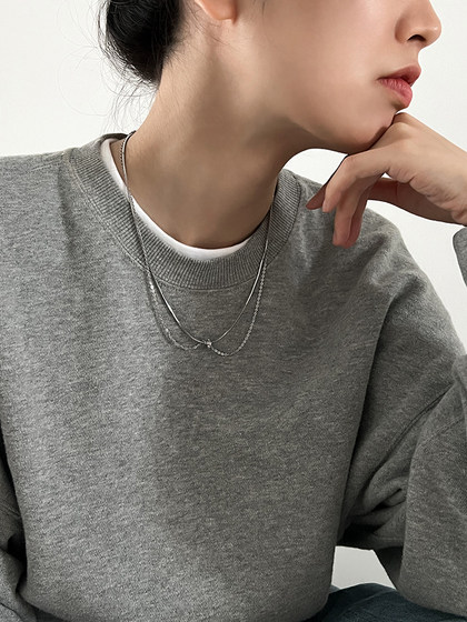 Doudoustore 원래 컬러로 보호 된 이중층 플라워로드로드 및 여성용 틈새 쇄골 체인을위한 슬림 허리 목걸이 Doudoustore 원래 컬러로 보호 된 이중층 플라워로드로드 및 여성용 틈새 쇄골 체인을위한 슬림 허리 목걸이