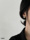 Doudoustore Silver Needle Small Grey Bean Cool Silver Gray Pearl Earrings 여성 블로거 열 이어링 귀걸이. Doudoustore Silver Needle Small Grey Bean Cool Silver Gray Pearl Earrings 여성 블로거 열 이어링 귀걸이.
