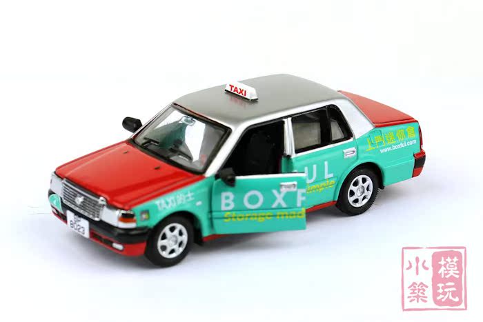 tiny city 1:64 丰田皇冠的士 香港出租车模型 合金汽车模型摆件